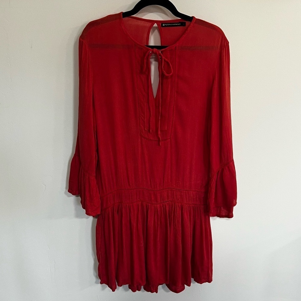 Vix Paula Hermanny Gauzy Cover Up Mini Dress